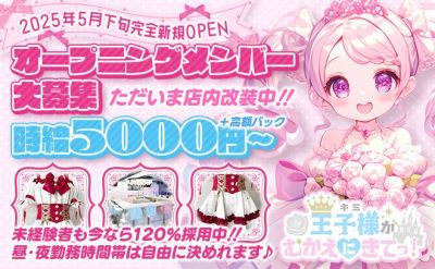 👑2025年下旬 完全新規OPEN👑お城の舞踏会がコンセプトの綺麗なお店🏰💕プリンセス大量募集中❣